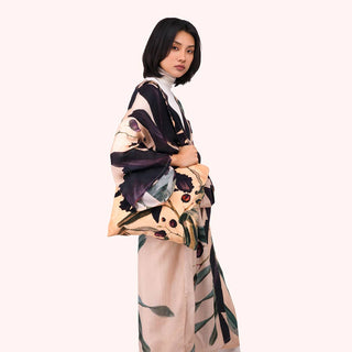 Midnight Orchid Velvet Tote