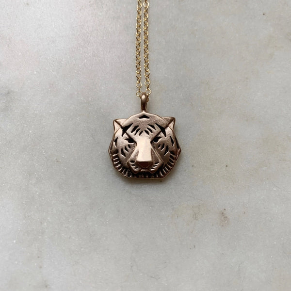 Mimosa Handcrafted - Tiger Pendant Bronze