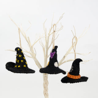 Ornament - Felt Witch Hats - Halloween Decor! NEW!