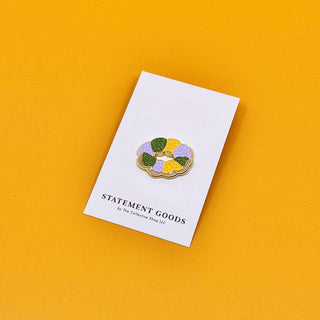 Mardi Gras King Cake Enamel Pin