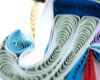 Abstract Elephant Quilled Greeting Card