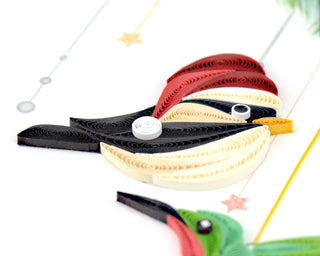 Holiday Bird Ornaments Greeting Card