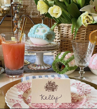 Floral Basket Place Card