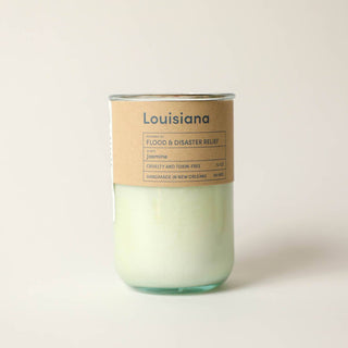 Louisiana Disaster Relief - Jasmine Candle Eco Soy Recycled: Louisiana