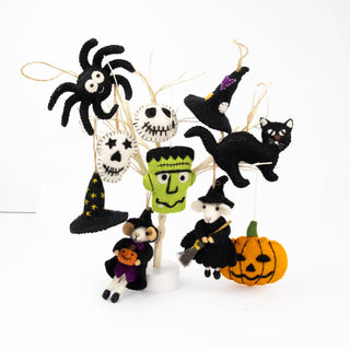 Ornament - Felt Frankenstein Head - Halloween Decor - NEW!