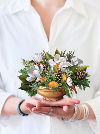 Mini Winter Magnolia  (10 Mini Pop-up Greeting Cards)