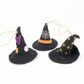 Ornament - Felt Witch Hats - Halloween Decor! NEW!