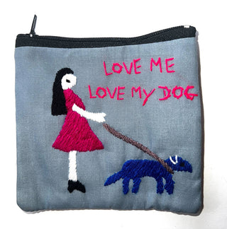 "Chalee" Hand Embroidered Pouches by Hmong Youth in Laos