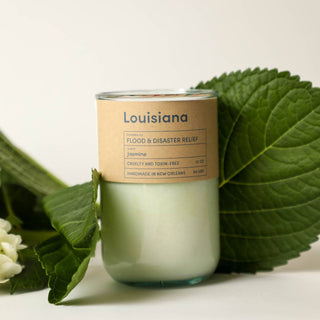 Louisiana Disaster Relief - Jasmine Candle Eco Soy Recycled: Louisiana