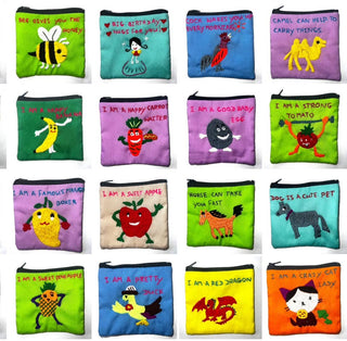 "Chalee" Hand Embroidered Pouches by Hmong Youth in Laos