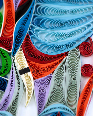 Abstract Elephant Quilled Greeting Card
