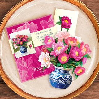 Mini Peony Paradise Pop-Up Greeting Card