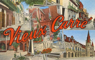 Magnet LU-195 Greetings from Vieux Carre, New Orleans