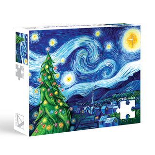 Silent Night, Starry Night Van Gogh 1000 Piece Puzzle