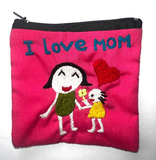 "Chalee" Hand Embroidered Pouches by Hmong Youth in Laos