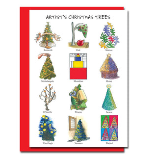 Artist Christmas Trees Holiday Card