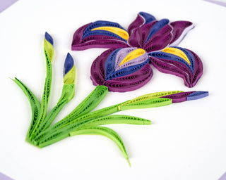 Iris Quilled Greeting Card