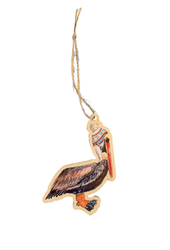 Emma Fick Wooden Ornaments Pelican