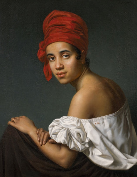 CREOLE IN RED HEADDRESS PRINT