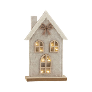 Grey Felt Christmas House with LED