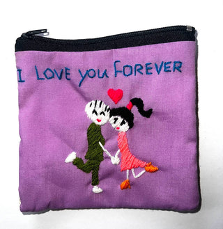 "Chalee" Hand Embroidered Pouches by Hmong Youth in Laos