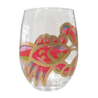 Elevated Design - Hand Painted Wine Glass