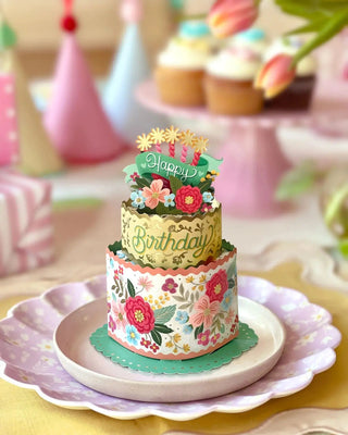 MINI BLOOMING BIRTHDAY CAKE POP UP CARD from FRESHCUT PAPER