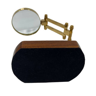 Antiqued Brass Desk-Top Magnifier