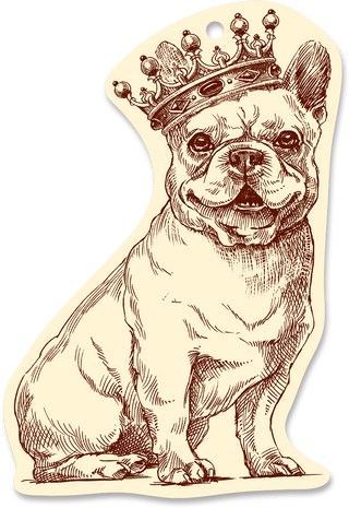 Royal Frenchie Ornament