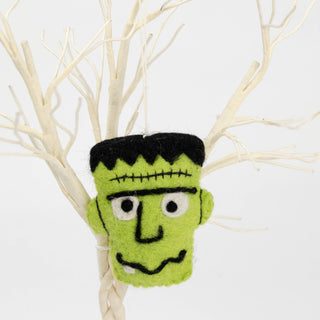 Ornament - Felt Frankenstein Head - Halloween Decor - NEW!