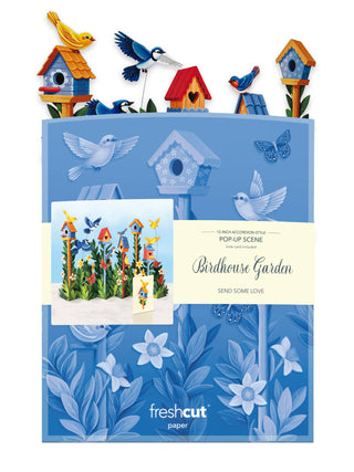 Birdhouse Garden Pop-up Greeting Card