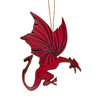 Dragon Wooden Ornament by Tulia's Artisan Gallery