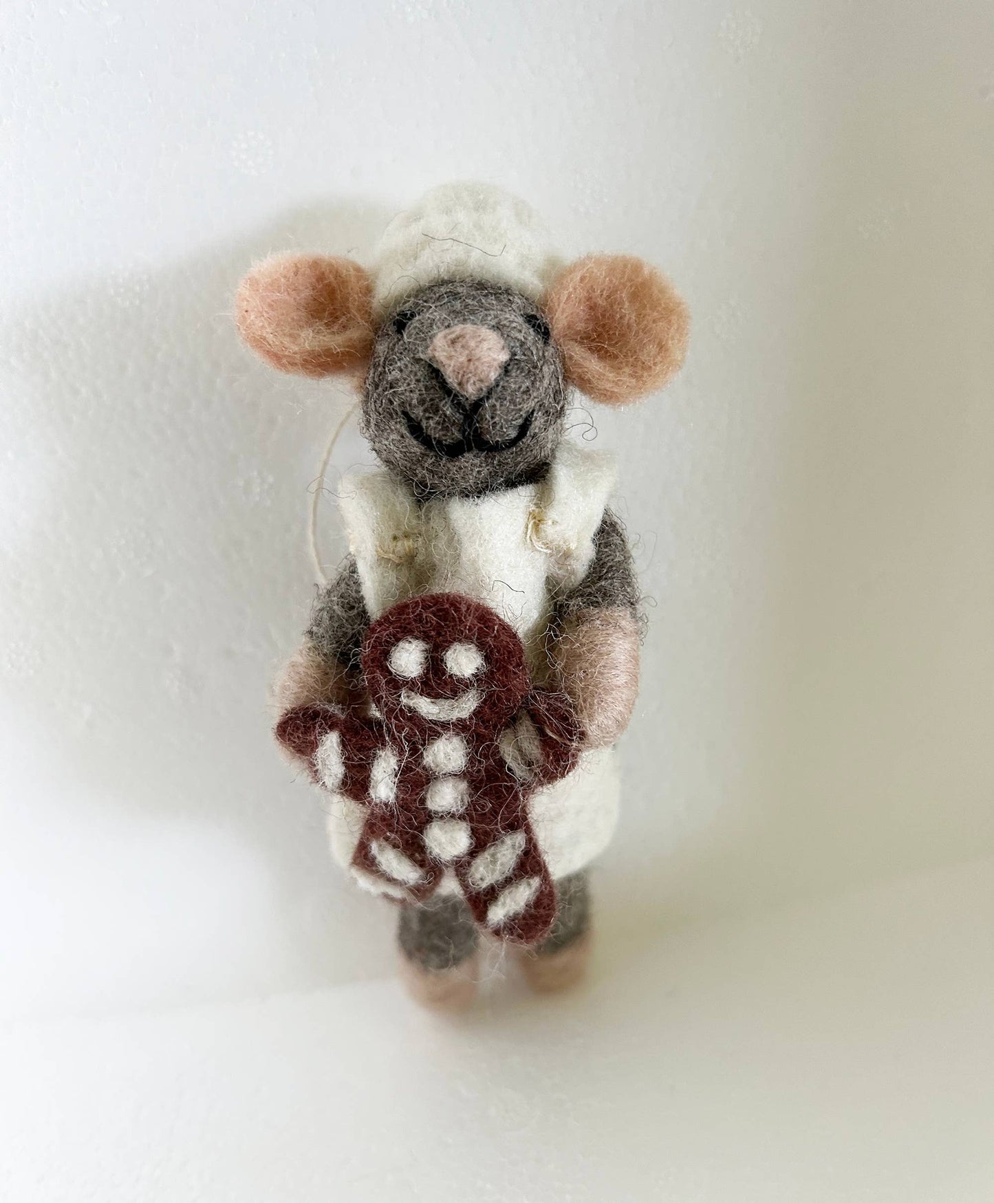 Handmade Felted Wool "Baker Mouse Pierre" ornament