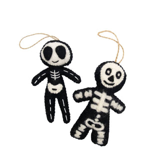 Ornament - Felt Skeletons - Halloween Decor! NEW!