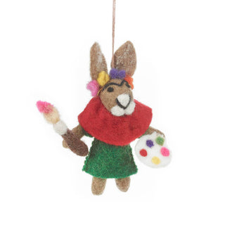 Handmade Felt Frida Kahlo Hare Hanging Decoration