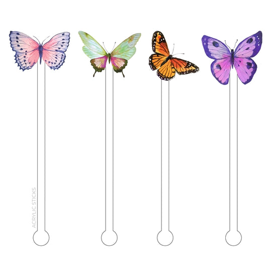 Acrylic Sticks - Butterfly Stir Sticks