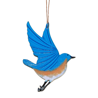 Eastern Bluebird Wooden Ornament by Tulia's Artisan Gallery