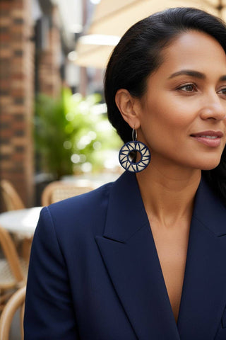 Navy Earrings TAVWE Collection