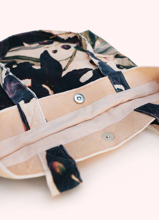 Midnight Orchid Velvet Tote