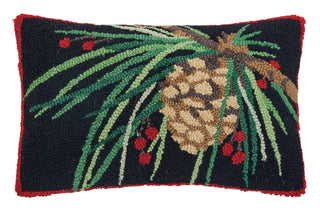Christmas Pine Hook Pillow - Sally Eckman Roberts