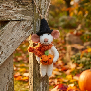 Sabrina the Pumpkin Mouse Halloween Ornament