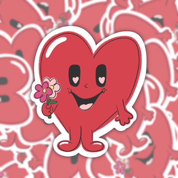 Heart with Bouquet Sticker