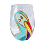 Elevated Design - Hand Painted Wine Glass
