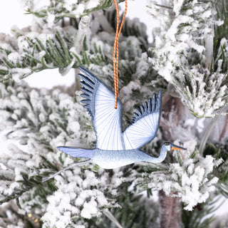 Heron Wooden Ornament by Tulia's Artisan Gallery