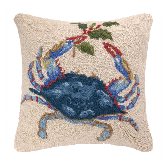 Christmas Blue Crab Hook Pillow