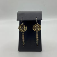 ENTRESOL ROUND EARRINGS BRASS W/CHAINS