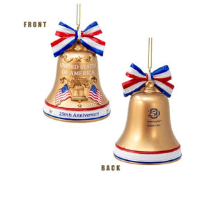 America250 Liberty Bell Ornament with Bow