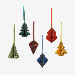 Accordion Paper Ornament, Boxed Set of 6
