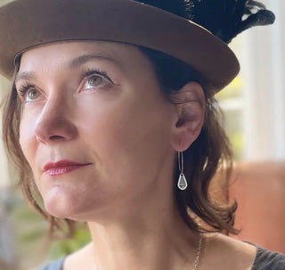 Alluvial Silver Tear Drop Earrings