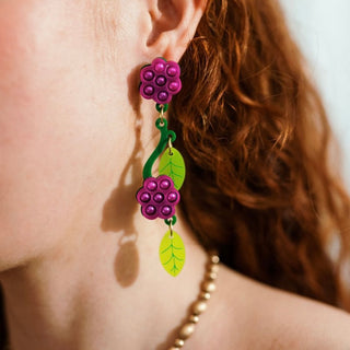 American Beautyberry Double Drop Earrings